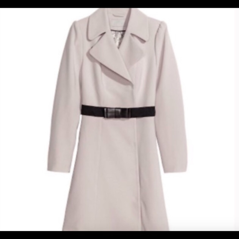 H&M | EUC Purple Bow Belted Trench Coat